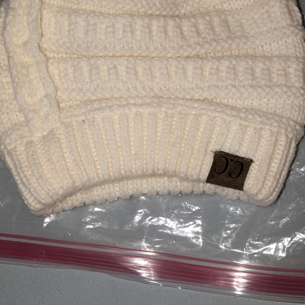 C.C Soft Cream Knit Hat